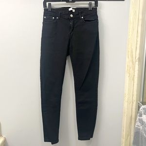 ZARA WOMAN STRAIGHT LEG SKINNY JEANS, SIZE US 8, BLACK